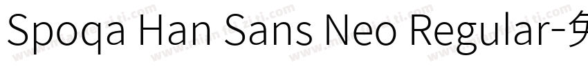 Spoqa Han Sans Neo Regular字体转换